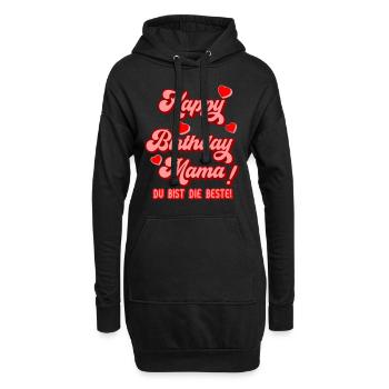 Happy Birthday Mama Glückwunsch Mutter Geburtstag - Hoodie-Kleid - Schwarz - Vorne
