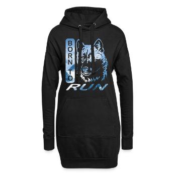 Husky Born to Run Alaska Edition T-Shirt - Hoodie-Kleid - Schwarz - Vorne