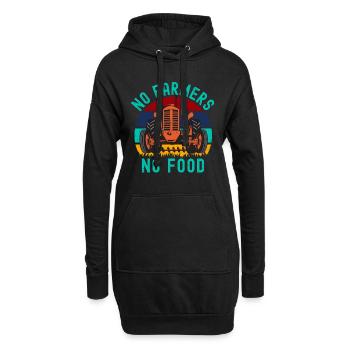 Pas d’agriculteurs pas de tracteur alimentaire - Sweat-shirt à capuche long Femme - noir - Devant