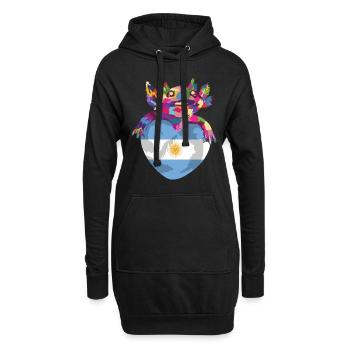 Argentinien Fahne Südamerika Argentinische Flagge - Hoodie-Kleid - Schwarz - Vorne
