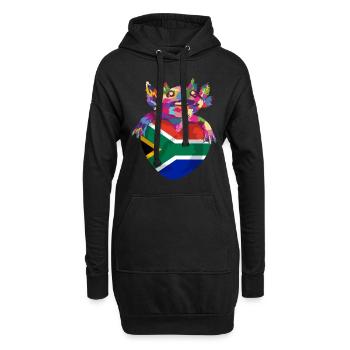 Afrique du Sud Drapeau Afrique Afrique Afrique du Sud - Sweat-shirt à capuche long Femme - noir - Devant