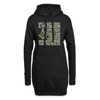 Maçon Maçon Maçon Camo Franc-maçon - Sweat-shirt à capuche long Femme - noir - Devant