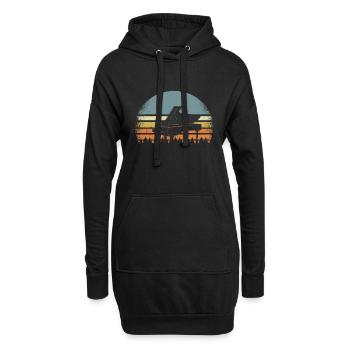 Piano piano - Sweat-shirt à capuche long Femme - noir - Devant