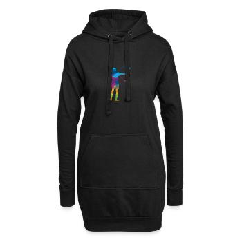 Bogenschießen Bogenschiessen Bogensport - Hoodie-Kleid - Schwarz - Vorne