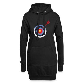 Bogenschießen Bogenschiessen Bogensport - Hoodie-Kleid - Schwarz - Vorne