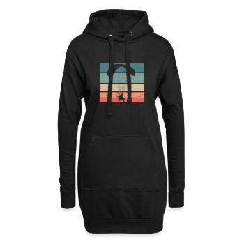 Parapente Parapente - Sweat-shirt à capuche long Femme - noir - Devant