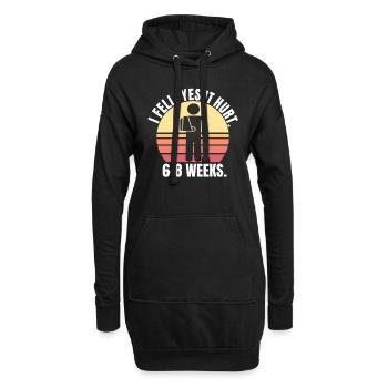 Gebrochener Arm Spruch - Fraktur Gipsarm - Hoodie-Kleid - Schwarz - Vorne