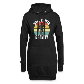 Gebrochenes Bein Spruch - Fraktur Gipsbein - Hoodie-Kleid - Schwarz - Vorne