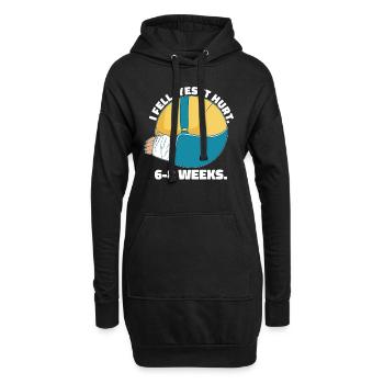 Gebrochener Arm Spruch - Fraktur Gipsarm - Hoodie-Kleid - Schwarz - Vorne