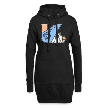 Gebrochener Arm Spruch - Fraktur Gipsarm - Hoodie-Kleid - Schwarz - Vorne