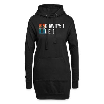 Gebrochener Arm Spruch - Fraktur Gipsarm - Hoodie-Kleid - Schwarz - Vorne