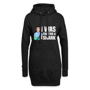 Gebrochenes Bein Spruch - Fraktur Gipsbein - Hoodie-Kleid - Schwarz - Vorne