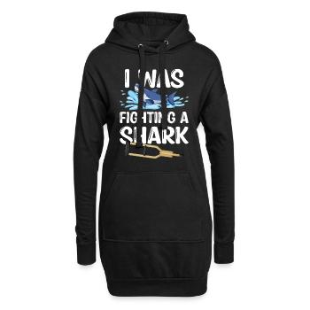 Gebrochenes Bein Spruch - Fraktur Gipsbein - Hoodie-Kleid - Schwarz - Vorne