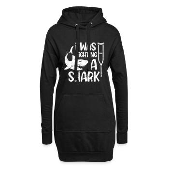 Gebrochenes Bein Spruch - Fraktur Gipsbein - Hoodie-Kleid - Schwarz - Vorne
