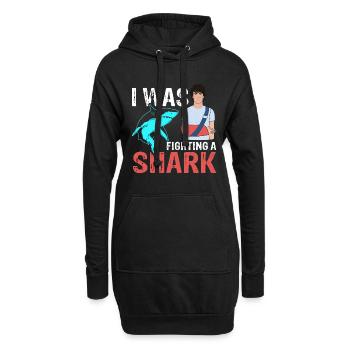 Gebrochenes Bein Spruch - Fraktur Gipsbein - Hoodie-Kleid - Schwarz - Vorne