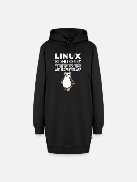 Linux Cloud Computing Engineer - Hoodie-Kleid - Schwarz