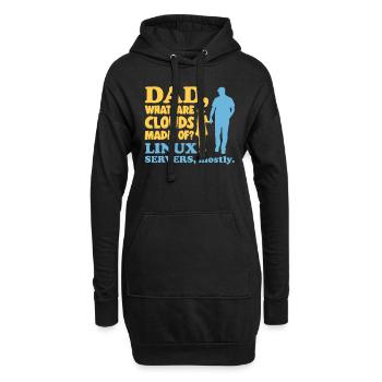 Cloud Computing Informatik Tech - Hoodie-Kleid - Schwarz - Vorne