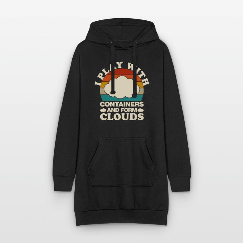 Cloud Computing Informatik Tech Hoodie-Kleid