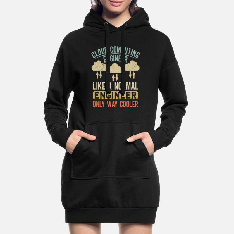 Cloud Computing Engineer Definition Retro Computer Hoodie-Kleid