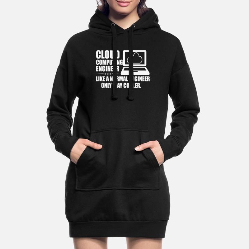 Cloud Computing Engineer Definition Retro Computer Hoodie-Kleid