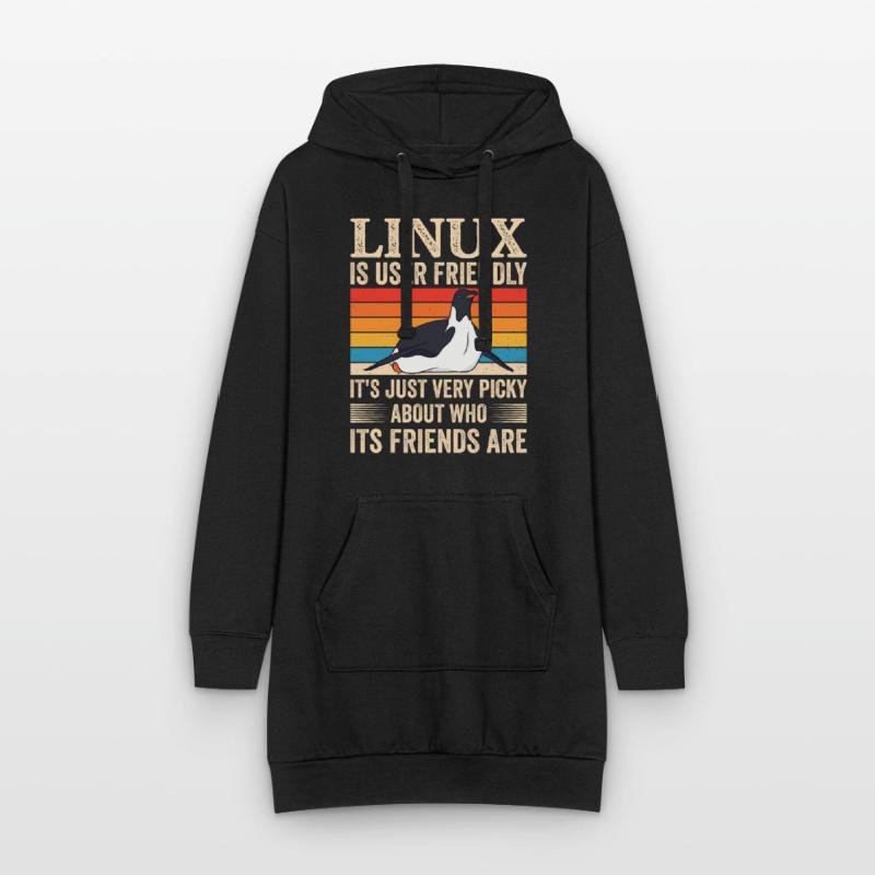 Linux Programmierung Cloud Computing Hoodie-Kleid