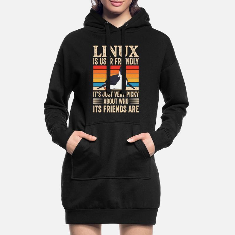 Linux Programmierung Cloud Computing Hoodie-Kleid