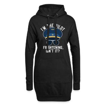 Le commandant de bord dit voler - Sweat-shirt à capuche long Femme - noir - Devant