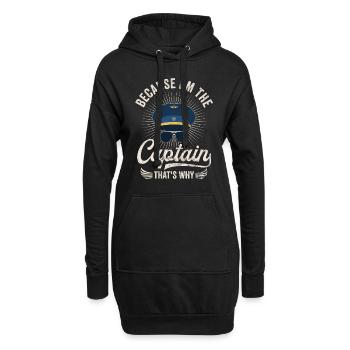 Parce que je suis le commandant de bord Pilot Flight Captain Flyer - Sweat-shirt à capuche long Femme - noir - Devant