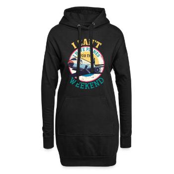 Airline Pilot Aviation Flugkapitän Jumbo Jet - Hoodie-Kleid - Schwarz - Vorne