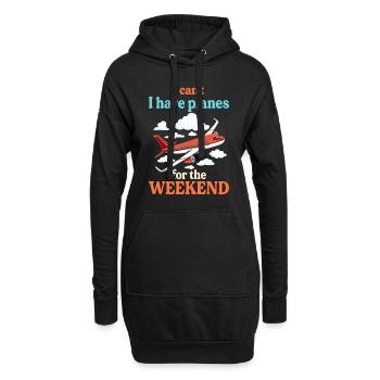 Airline Pilot Aviation Flugkapitän Jumbo Jet - Hoodie-Kleid - Schwarz - Vorne