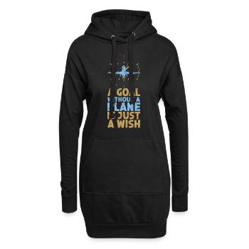 Flugkapitän Airline Flieger Pilot Jumbo Jet - Hoodie-Kleid - Schwarz - Vorne