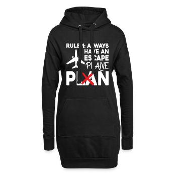 Pilote de ligne Pun Escape Pilote d’avion - Sweat-shirt à capuche long Femme - noir - Devant
