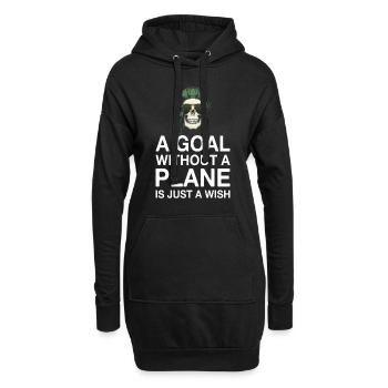 ZItat eines Airline-Piloten ohne Flugzeug - Hoodie-Kleid - Schwarz - Vorne