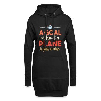 Airline Pilot Zitat Ich habe einen Flugzeugpiloten - Hoodie-Kleid - Schwarz - Vorne