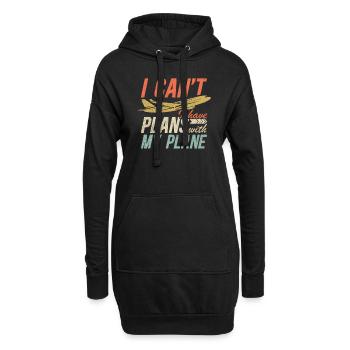 Jeu de mots d’aviation de pilote de ligne pour un pilote de compagnie - Sweat-shirt à capuche long Femme - noir - Devant