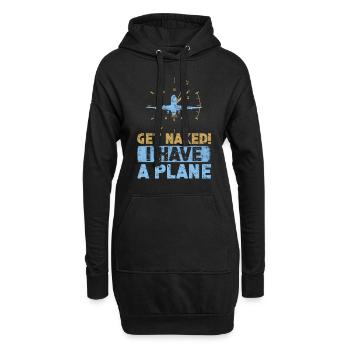 Jeu de mots d’aviation de pilote de ligne pour un pilote de compagnie - Sweat-shirt à capuche long Femme - noir - Devant