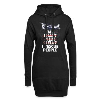 Erreur de pilote pour un pilote de recherche et de sauvetage - Sweat-shirt à capuche long Femme - noir - Devant