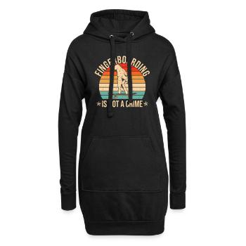 Fingerboard Finger Skateboarding Fingerboarding - Hoodie-Kleid - Schwarz - Vorne