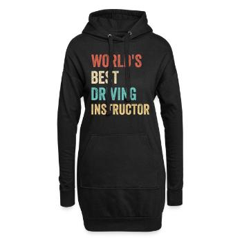 Weltbester Fahrlehrer Fahrschule - Hoodie-Kleid - Schwarz - Vorne
