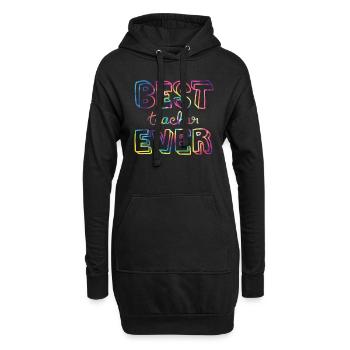 Bast Teacher Ever Math Ist My Jam Math - Hoodie-Kleid - Schwarz - Vorne