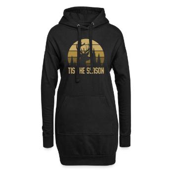 Chasse aux bois de cerf Chasse Saison de chasse - Sweat-shirt à capuche long Femme - noir - Devant