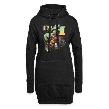 Anniversaire 4 ans 4ème anniversaire - Sweat-shirt à capuche long Femme - noir - Devant