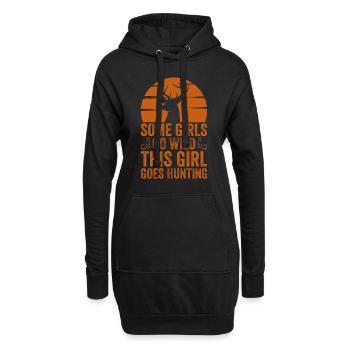 Hirschjagd Jägerin Spruch Jagd - Hoodie-Kleid - Schwarz - Vorne