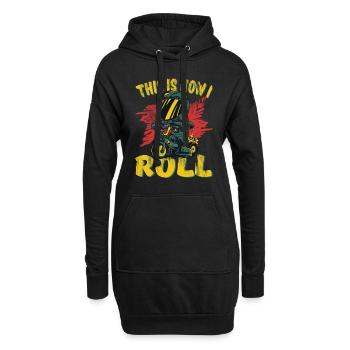 Cooler Dreirad-kinderwagen So Rolle Ich - Hoodie-Kleid - Schwarz - Vorne