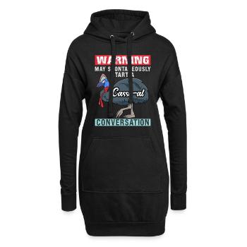 Retro Kasuar Vogel Vintage Kasuare - Hoodie-Kleid - Schwarz - Vorne