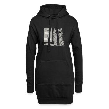 La vie est meilleure avec les chats. Je fais quoi - Sweat-shirt à capuche long Femme - noir - Devant