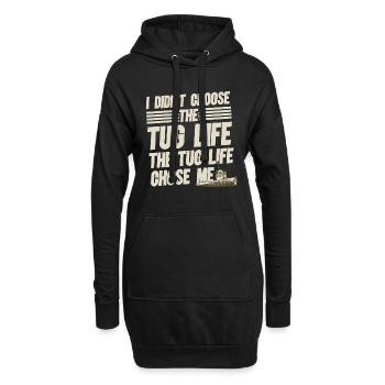 Schlepper Schleppboot Tug Life - Sweat-shirt à capuche long Femme - noir - Devant