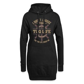 Schlepper Schleppboot Tug Life - Sweat-shirt à capuche long Femme - noir - Devant