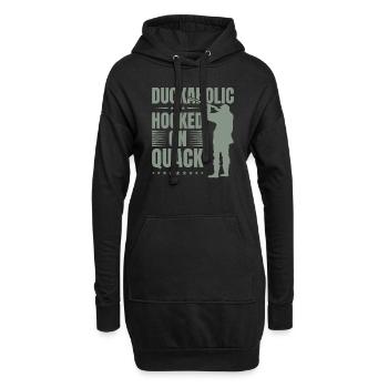 Chasse au canard Duckaholic - Sweat-shirt à capuche long Femme - noir - Devant