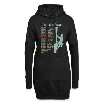 Réseau électrique électrique haute tension - Sweat-shirt à capuche long Femme - noir - Devant